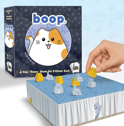 BOOP by Smirk and Dagger | Adorable 2 Player Cat and Kitten Strategy Game with 32 Wooden Pieces | Fast Tactical Puzzle Gameplay for Families Couples Kids and Adults | Ages 10+ - style: BOOP