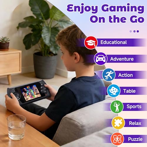 16 Bit Handheld Game for Kids Built-in 230 HD Classic Retro Video Games USB Rechargeable 3.0 Inch Childrens Travel Electronics Toys Portable Gaming Player System Gift for Boys Girls Ages 4-8-12 - style: Black