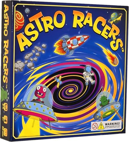 Astro Racers Board Game, Fun for Kids and Adults, 2-4 Players, Ages 5+, Solar System Racing Theme, Family-Friendly Strategy Game. Educational & Skill-Building.