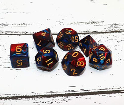 DND Dice Red Blue Polyhedral Dice Set for Dungeon and Dragons MTG RPG D&D D20 D12 D10 D8 D6 D4 - color: Red & Blue Dice