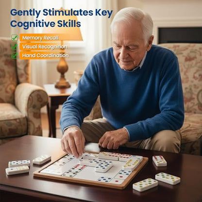 Dementia Activities for Seniors, Dominos Activity Kits for Dementia Patients, Memory Puzzle Games for Adults with Alzheimers, Dementia Products & Gifts for People with Dementia, Elderly Men & Women