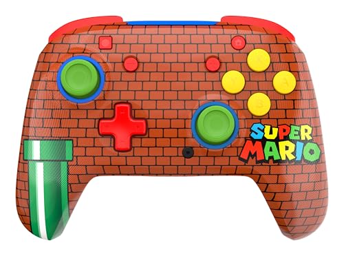 Turtle Beach Rematch Wireless Controller Mario Bricks Nintendo Switch 2 | Nintendo Switch Lite, OLED, Image Shifting Design, Rechargeable 40-Hr Battery, 2 Mappable Back Buttons, Mario Bricks Reveal - color: Mario Bricks Reveal