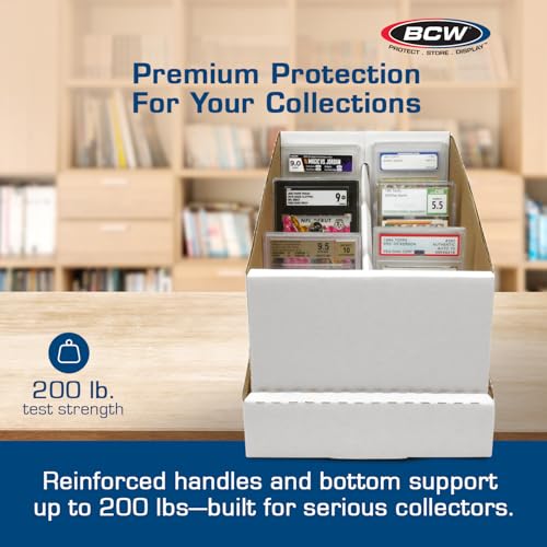 BCW 10ct Graded Shoe Box - Card Storage Holds 300 Toploaders & 100 Graded Cards - size: 10 Pack