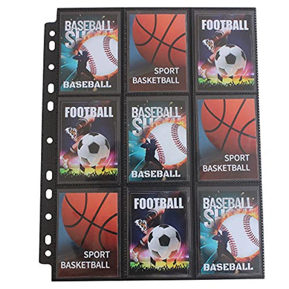 Superior 9-Pocket Double-Sided Trading Card Pages, 900 Pockets Side-Loading Card Binder Sleeves,Card Protector Sheets for Various Trading and Sports Cards | Side Loading Trading Card Binder Sleeves, Heavy-duty Album Page Protectors for 3-ring/D-ring Binde