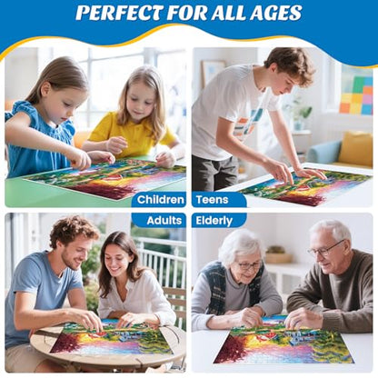 500 Pieces Puzzle for Adults,Country Life Puzzle,Recycled Cardboard Nature Landscape Jigsaw Puzzles 500 Piece,Challenging Game Home Decor Birthday Party Gift Toy for Adults Seniors 20.5 * 15 in - style: Countryside Scenery