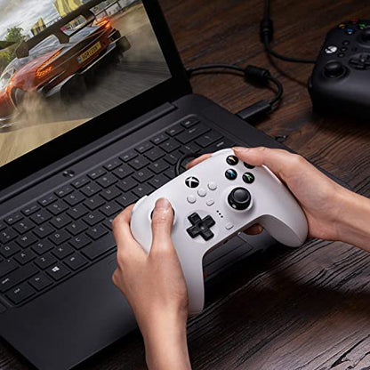 8Bitdo Ultimate Wired Controller for Xbox Series X, Xbox Series S, Xbox One, Windows 10 & Windows 11 - Officially Licensed (White) - color: White, style: ALPS Joystick