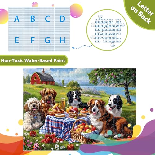500 Pieces Puzzles for Adults–Dogs Jigsaw Puzzle for Adults Elderly–Recycled Paper Puzzle 500 Pieces–Challenging Family Activity Game Gift for Family Friends Men Women Seniors (21x15in) - style: Dog Puzzles