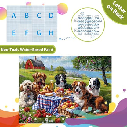 500 Pieces Puzzles for Adults–Dogs Jigsaw Puzzle for Adults Elderly–Recycled Paper Puzzle 500 Pieces–Challenging Family Activity Game Gift for Family Friends Men Women Seniors (21x15in) - style: Dog Puzzles