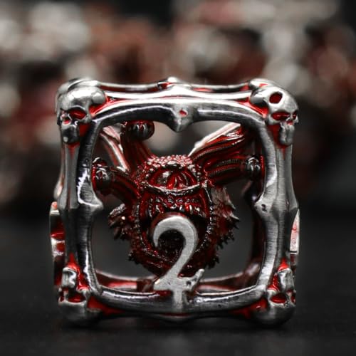 Beholder Dice Set DND, Dragon Eye Dice, ZHOORQI 7PC/Set Polyhedral Dices for Dungeons and Dragons, RPG, Eye Monster DND Gifts（Eye-Blood Red） - color: Eye- Blood Red