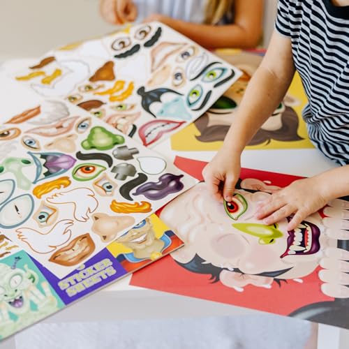 Melissa & Doug Make-a-Face Sticker Pad - Crazy Characters, 20 Faces, 5 Sticker Sheets
