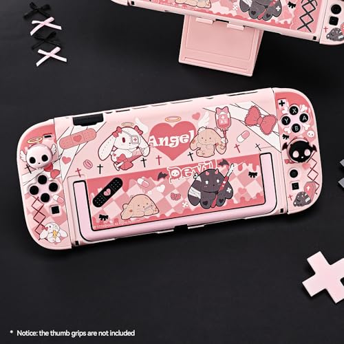 GeekShare Slim Protective Case Compatible with Switch 2 (2025), Anti-Scratche and Shock-Absorption Dockable Hard Shell for Switch 2 Game Console - Gothic Bunny - color: Gothic Bunny