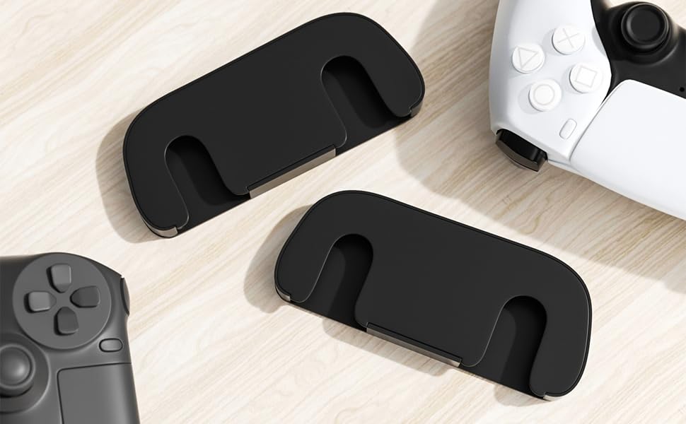 2 Pack Under Desk Game Controller Holder, No Drill Adhesive Mount, Universal Organizer for Most Game Controllers, Under Desk Hanger for Gaming Desk Accessories Storage