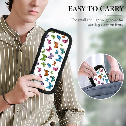 PPIKTC Portable Hard Shell Case Compatible with Nintendo Switch, Shockproof Game Console Holder Bag with Carrying Straps, Beautiful Butterfly - color: Design (202)