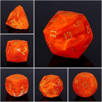 7-Piece Diamond Cut Dice Set D&D Set for Dungeons and Dragons, RPG, Tabletop Games, remium Gift Box & Durable Design - color: Ls-4
