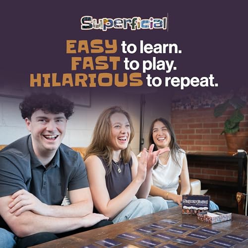 Superficial Adult Party Card Game - The Skin-Deep Game for Shallow People - Hilarious Party Games for 18+, 2 to 20 Players
