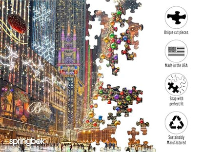 Springbok Christmas in The City 1000 Piece Jigsaw Puzzle for Adults - Unique Cut Pieces - Made in USA - style: Christmas in the City