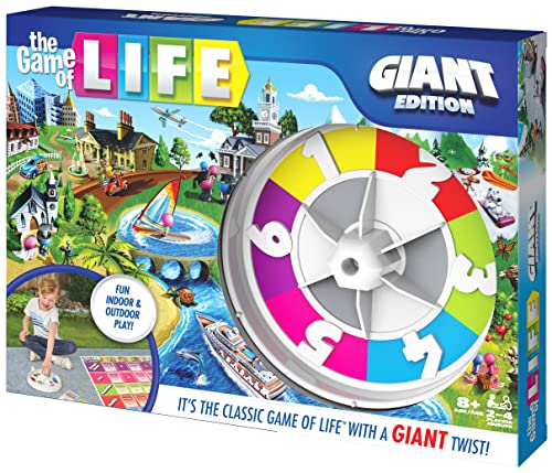 Spin Master Games The Game of Life Giant Edition Family Game | Oversized Vinyl Game Board, Become The Mover On The Board, Great For Family Game Night, Kids Game, For 2-4 Players, Ages 8+ - style: The Game of Life