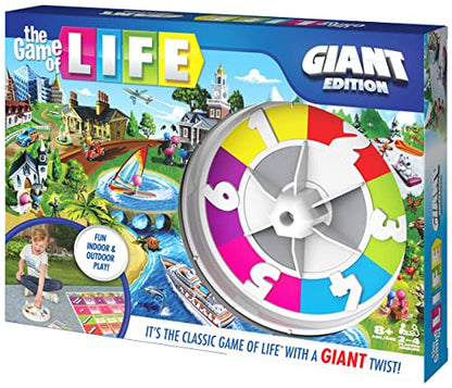 Spin Master Games The Game of Life Giant Edition Family Game | Oversized Vinyl Game Board, Become The Mover On The Board, Great For Family Game Night, Kids Game, For 2-4 Players, Ages 8+ - style: The Game of Life