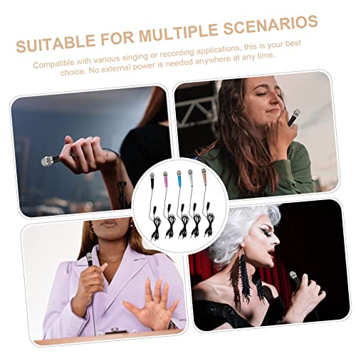 Mikinona 5pcs Mini Microphone Wireless for Podcast Singing Gaming USB Compatible Smartphones Tablets Laptops