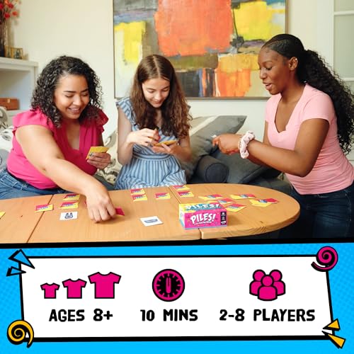 Lost Boy Entertainment Piles – Card Games – Family Games – for Kids 8 and Up – for Adults – Family Game Night – Travel & Memory Game – Party Games – 10 Mins