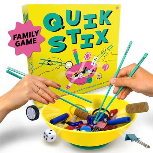 Lucky Egg Quik Stix Skill Game, Fun Family Games for Kids and Adults, 7+ Year Olds, 2-8 Players, Party Board Games for Adults & Kids, Perfect for Indoor & Outdoor Game Night, for Children & Families - color: Quik Stix