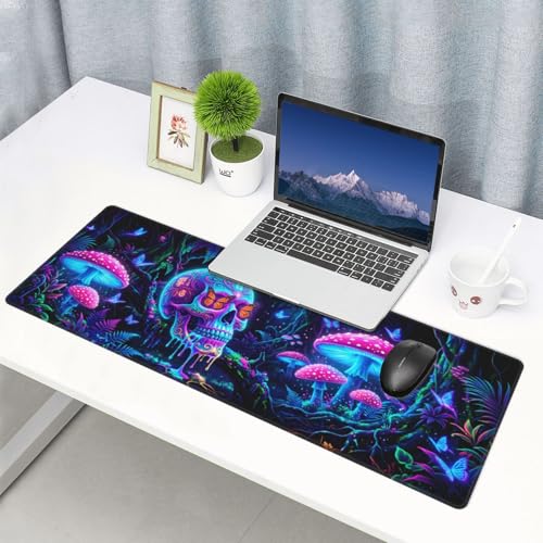 Extended Gaming Mouse Pad, Large Mouse Mat, XL Desk Pad for Keyboard and Mouse, Non-Slip Rubber Base & Stitched Edges for Gamer Office 31.5x11.8 in - color: 12