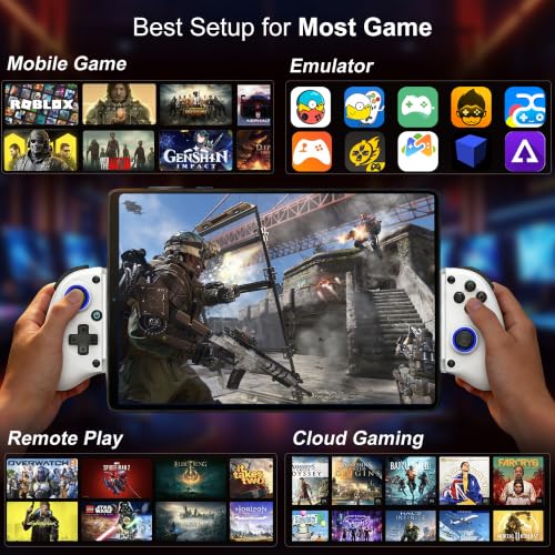 Megadream Mobile Gaming Controller for iPhone/Android/PC - iPad/Tablet (Up to 11in) - Cloud Game - NS-Switch|Swith 2 - Turn Your Phone into a Gaming Console - PS5/Xbox Remote Play Streaming, Call of Duty, Roblox, Turbo, White - color: White