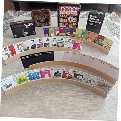 Wooden Trading Card Holder Card Display Stand for Semi Rigid Gaming Rack