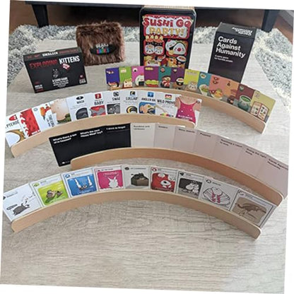Wooden Trading Card Holder Card Display Stand for Semi Rigid Gaming Rack