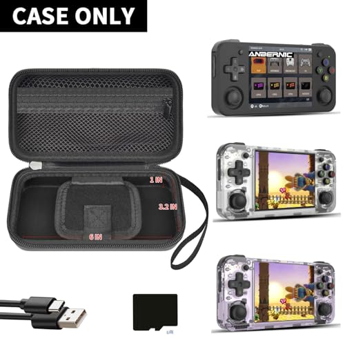 GWCASE Anbernic RG35XX H RG28XX Retroid 게임 콘솔용 케이스, 블랙 | 벨크로 스트랩 잠금 장치가 있는 맞춤형 핏 내부 트레이, 일상적인 휴대 및 여행, 캠프 또는 출퇴근을 위한 압력 방지 보호, 박스만 포함 - color: 블랙.
