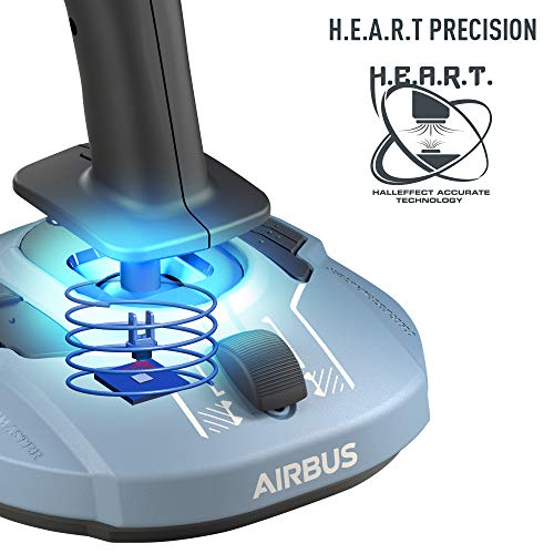 Thrustmaster TCA Sidestick Airbus Edition Flight Sim Joystick - PC | A320 1:1 replica, drift-free magnetic sensor, 17 mappable action buttons, built-in throttle, thrust reverser, Hall sensor - style: Sidestick