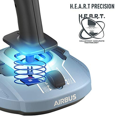 Thrustmaster TCA Sidestick Airbus Edition Flight Sim Joystick - PC | A320 1:1 replica, drift-free magnetic sensor, 17 mappable action buttons, built-in throttle, thrust reverser, Hall sensor - style: Sidestick