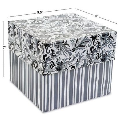 Current Greeting Card Organizer Box | Black Elegance,12 dividers and 24 self-stick labels, Holds 140+ Greeting Cards, Recipe Cards, Photo Collections, and more - color: Black