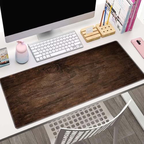 Large Extended Gaming Mouse Pad with Stitched Edges, Non-Slip Waterproof Rubber Base Mouse Pad for Office, Computer, Keyboard, Laptop and Home Desk Pad 31.5 x 11.8 x 0.12 Inch Texture of Bark Wood - color: Texture of Bark Wood