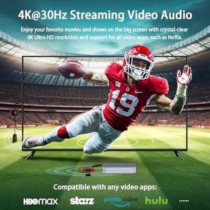 TIMBOOTECH Wireless HDMI Transmitter and Receiver 4K, Casting 5G Stable Video/Audio Wireless HDMI Extender Kit for PC, Laptop, Camera, TV Box, Smartphone, PS5 to Monitor, Projector, HDTV 165FT/50M - color: Red