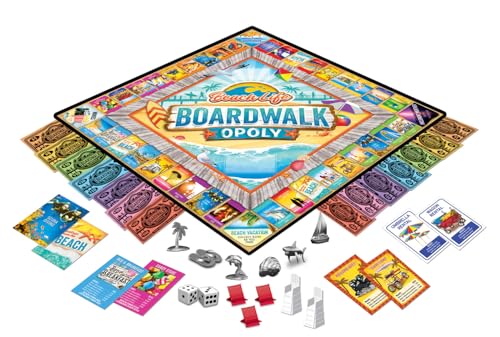 Beach Life Boardwalk Opoly - Premium Quality, Educational, and Fun Activity for Kids and Families - Great Gift Idea for Holidays, Birthdays, and Everyday Playtime – Classic Style Board Game - color: Beach Life
