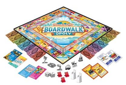 Beach Life Boardwalk Opoly - Premium Quality, Educational, and Fun Activity for Kids and Families - Great Gift Idea for Holidays, Birthdays, and Everyday Playtime – Classic Style Board Game - color: Beach Life