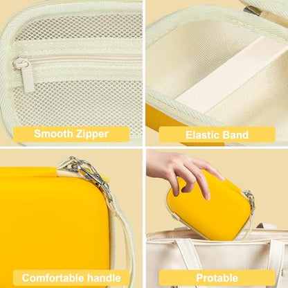 Leayjeen Kids Camera Case for Goopow/Mgaolo Kids Camera-Yellow | Fits CIMELR/Seckton/OZMI Kids Toy Cameras and Children Digital Camera,Shockproof Water-Resistant Hard EVA Shell(Case Only) - color: Yellow