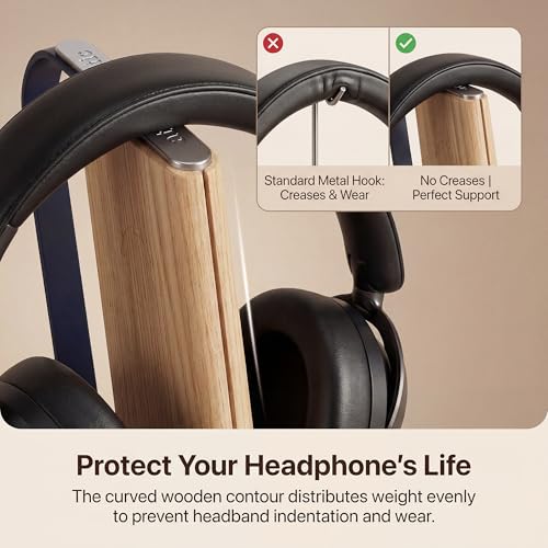 Headphone Stand for Desk, Weighted Base Headset Holder for AirPods Max Sony Bose Beats Sennheiser, Stable Gaming & Studio Earphone Rack, Light - color: LIGHT