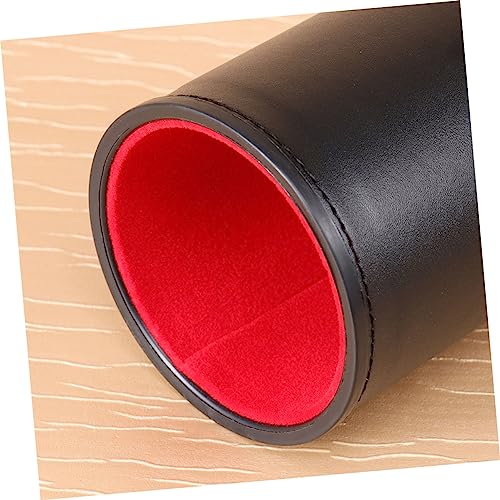 Pu Leather Dice Cup with Felt Lining Silent Dice Storage for Home and Bar Games Includes for and Tabletop Fun