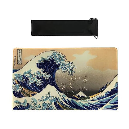 MTG Playmat 24 x 14 Inches, Non-Slip Rubber Card Game Playmats with Storage Bag, TCG Playmat Mouse Pad, Water - color: Water