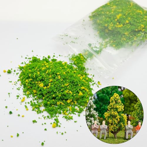 Cayway Tree Powder Model, Mixed Color Simulation Tree Powder, Simulation Flower Modelling Powder, DIY Model Trees Basing Material Kit for Building Model Railway Fairy Garden Diorama Scenery - style: Style B