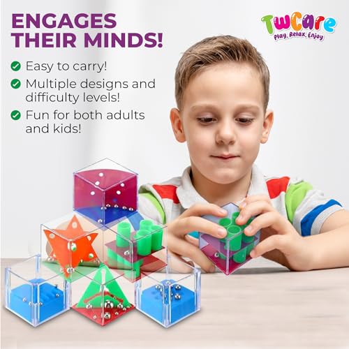 Brain Teaser Puzzle Cubes Party Favors for ADHD Autism Kids Adults 24 Pack Fidget Toy Set Gifts Mini Games Stress Relief Stocking Stuffers Bulk Goodie Bag Filler Treasure Box Classroom Prizes School