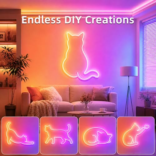 segrass 32.8ft RGB LED neon Rope Lights LED neon Strip Lights Waterproof Flexible Neon LED Strip Lights,Led Lights for Bedroom - size: 32.8FT