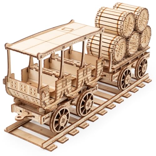 3D Wooden Puzzles Wine Truck DIY Model Kits | For Adults, Brainteaser, Christmas Gift - style: Wine Truck