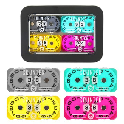 SIXPOINTS 4PCS Twin Digits Life Counters Health Tracker Compatible with Magic The Gathering Commander Deck, LCG/RPG/D&D/MTG/CCG/TCG Gaming Table Games - color: Color-c