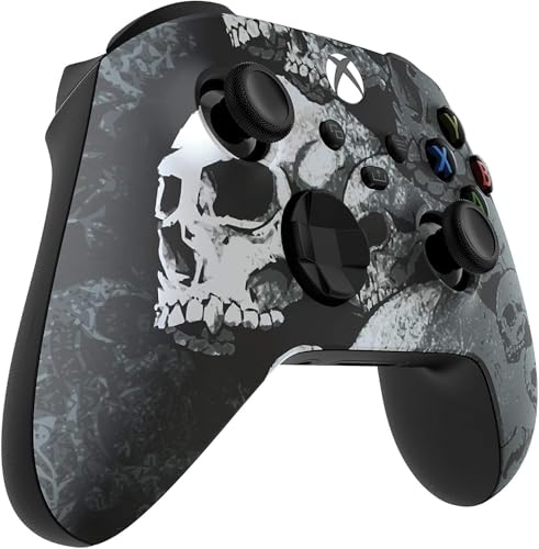 Custom Controllerzz Wireless Controller for Microsoft Xbox Series X/S & Xbox One - Custom Soft Touch Feel - Custom Xbox Series X/S Controller (X/S Black Skullz) - color: X/S Black Skullz