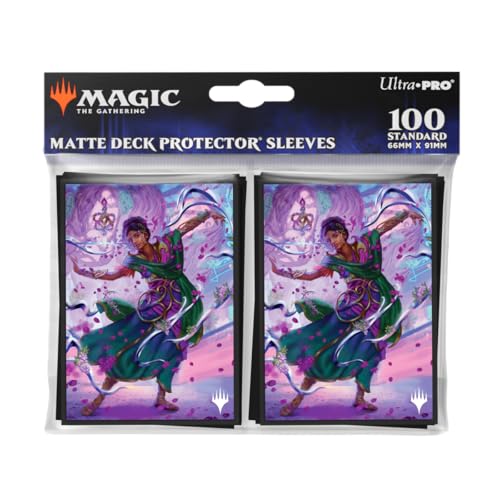 Ultra PRO - Aetherdrift Avishkar Living Energy (Commander) 100ct Deck Protector® Sleeves for Magic: The Gathering, Sports Cards, MTG, D&D Cards, Sized to Fit Standard Size Cards, Gaming Accessory - color: Avishkar Living Energy
