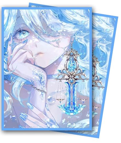 MTG Card Sleeves, Ultra Clear Front & Matte Finish Back, 100 Count Standard Size Matte Art Sleeve for Magic The Gathering (Ice) - color: Ice
