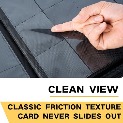 1000+ Pockets Trading Card Binder, 16-Pocket Card Ablum Compatible with MTG,Sports Cards & Other Standard Size Trading Cards (Black) - color: Black